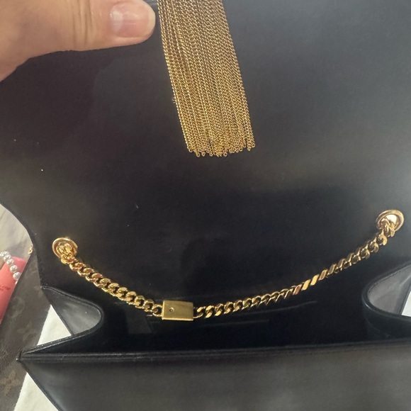 Yves Saint Laurent Black Crossbody with Gold Accents Perfect Condition! - Picture 7 of 8